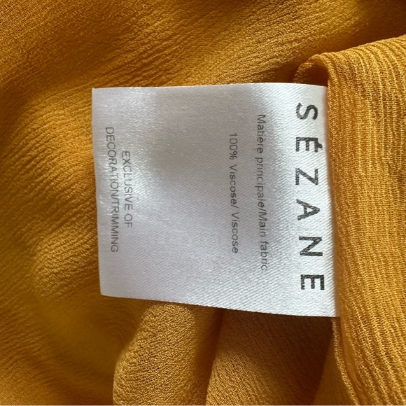 SEZANE SERENA SAFFRON BLOUSE. Size FR 34. - Picture 7 of 7